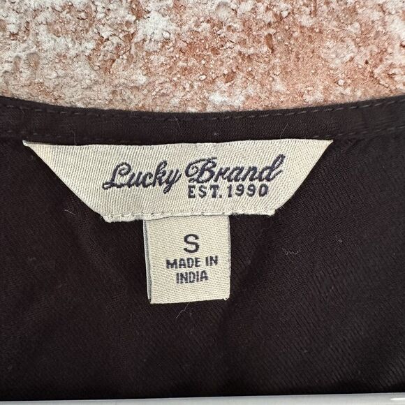 Lucky Brand Black Lace Up Dress Small - Picture 4 of 9